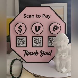 Qr Code Display Sign  3d Printed